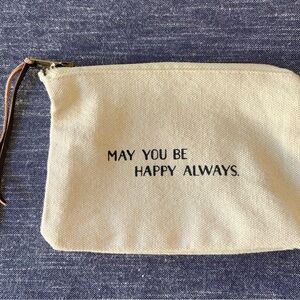 Canvas Pouch with Inspirational Quote